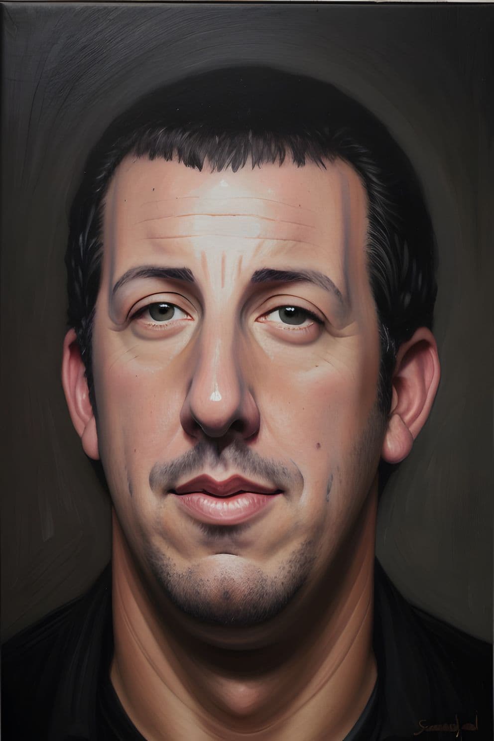 Portrait Gemälde Adam Sandler