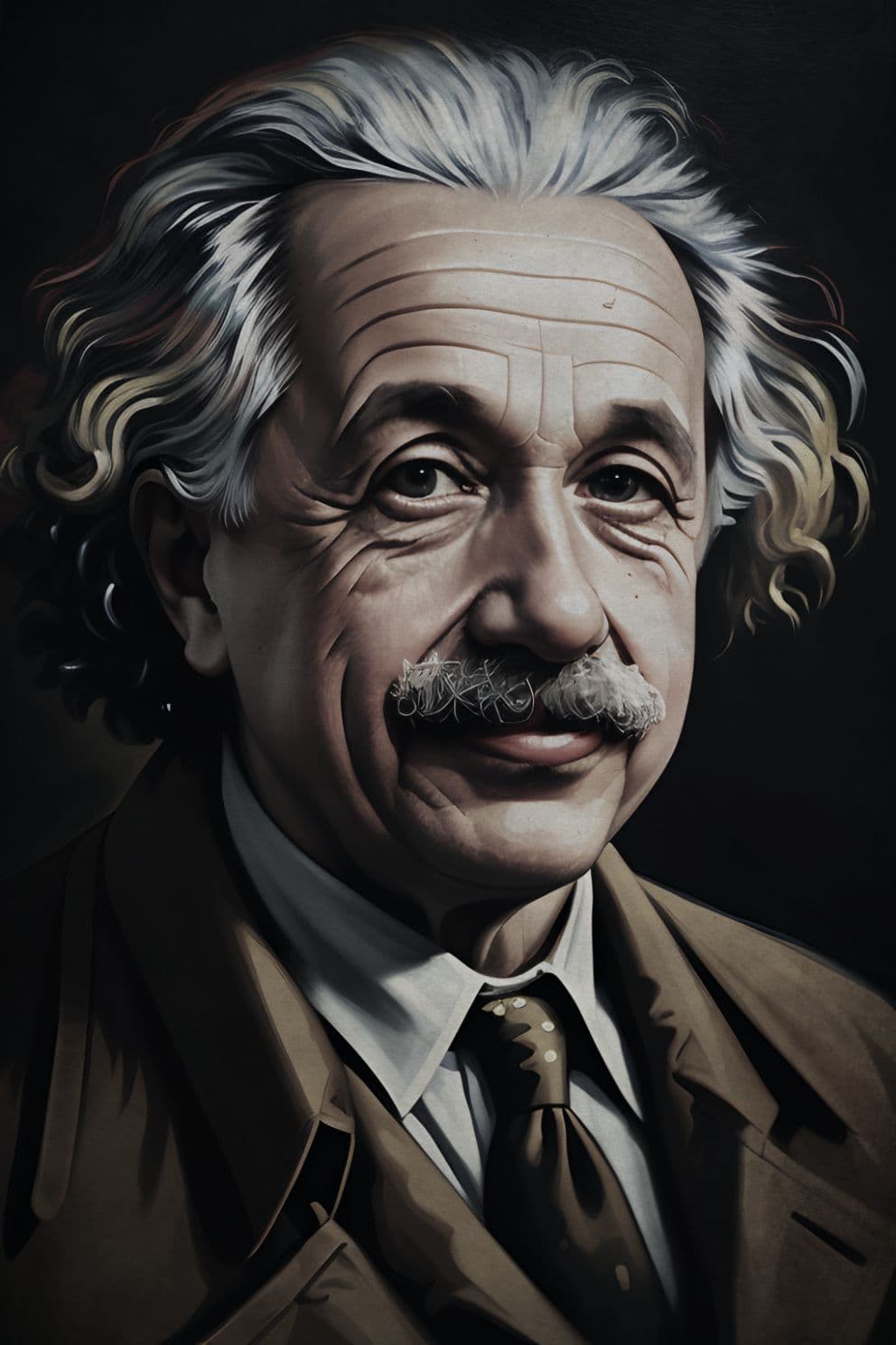 Portrait Gemälde Albert Einstein