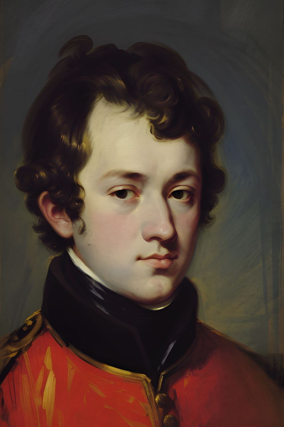 Portrait Gemälde Alfred de Vigny