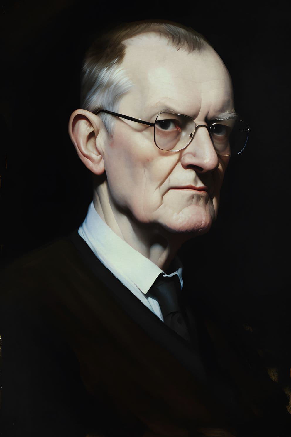 Portrait Gemälde Arthur C. Clarke