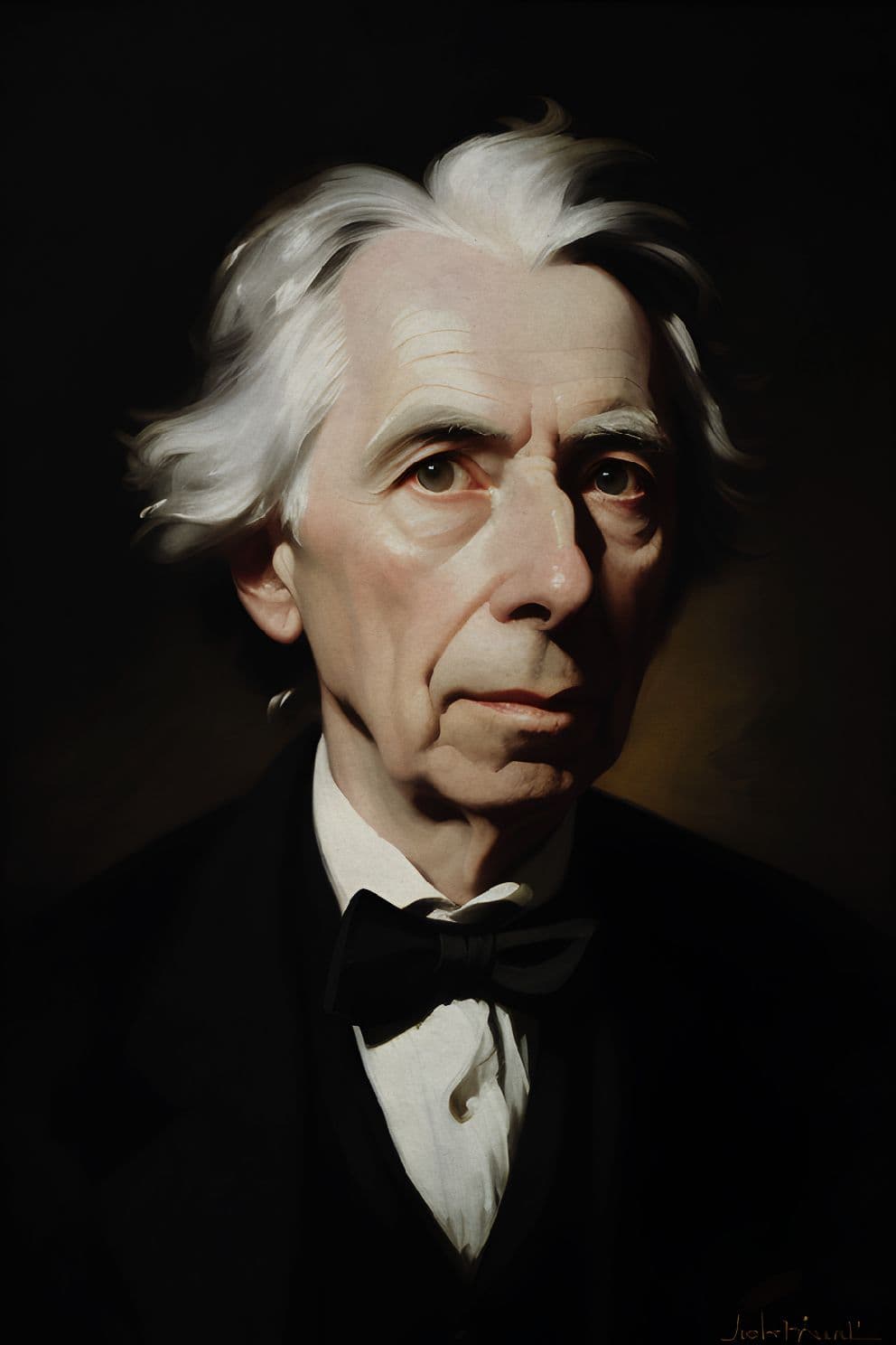Portrait Gemälde Bertrand Russell