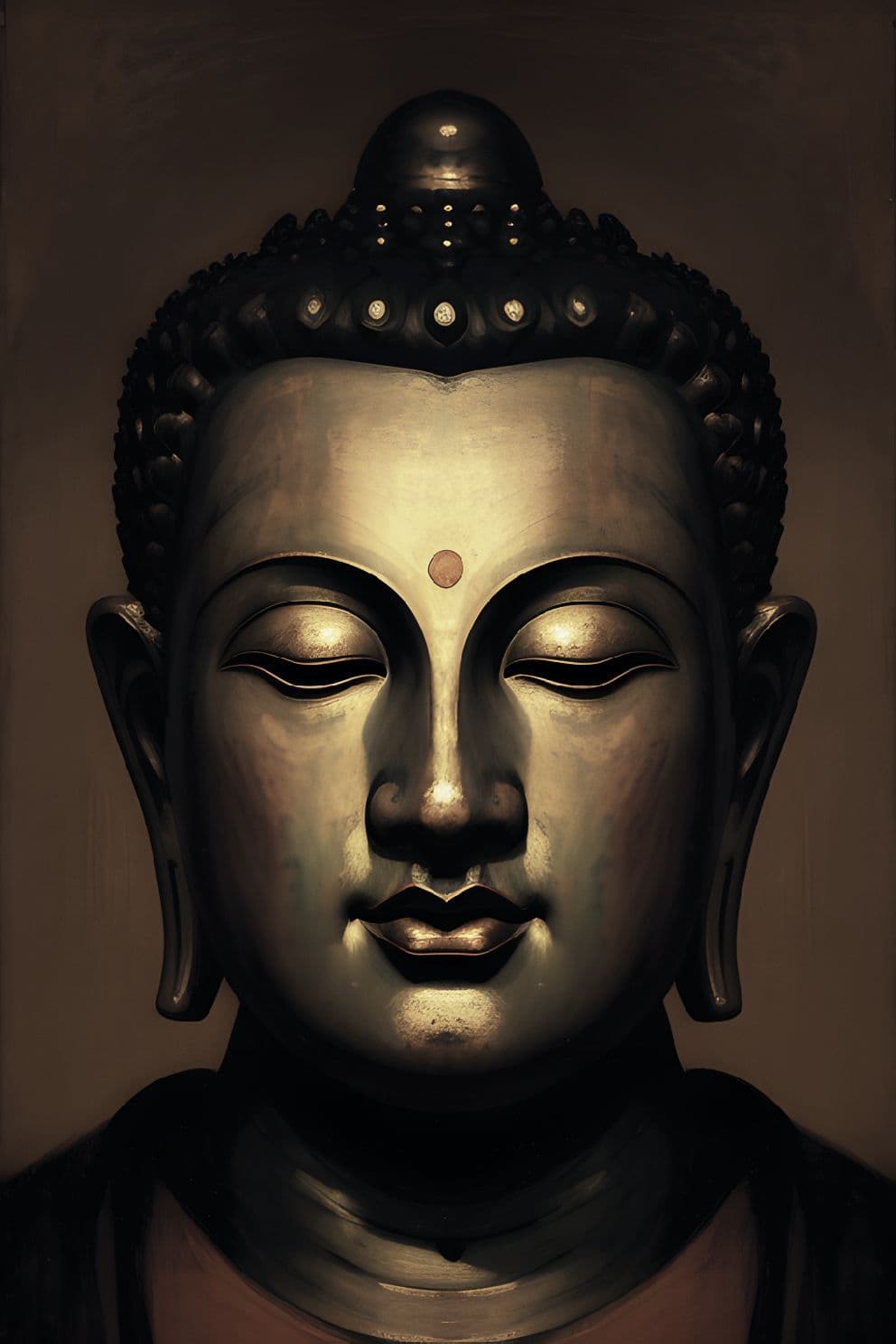 Portrait Gemälde Buddha
