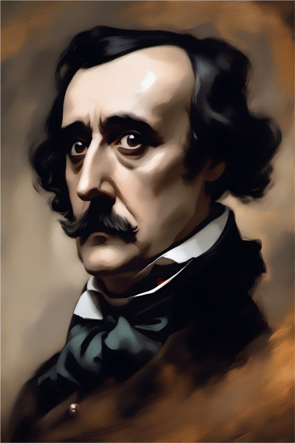 Portrait Gemälde Edgar Allan Poe
