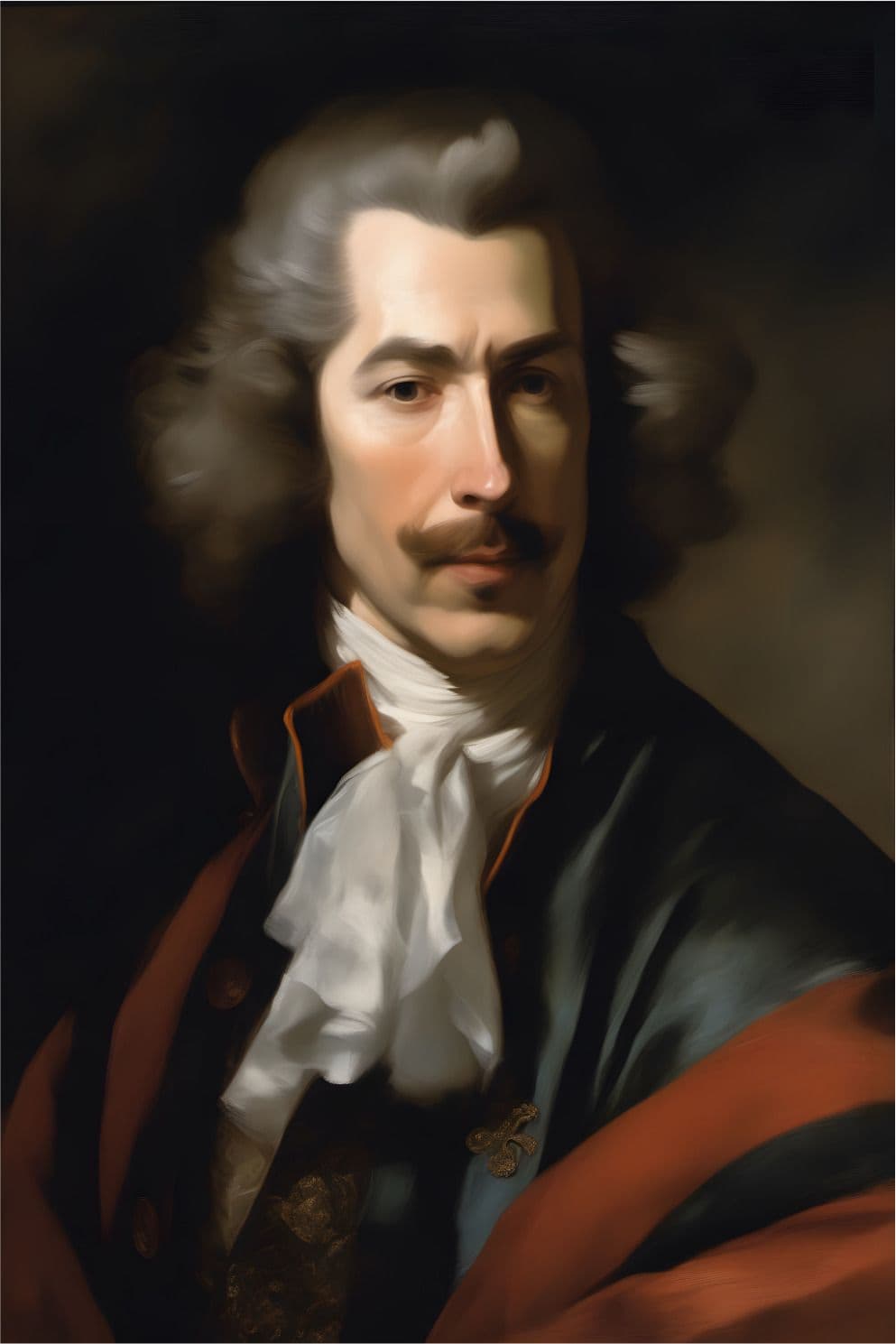 Portrait Gemälde François de La Rochefoucauld