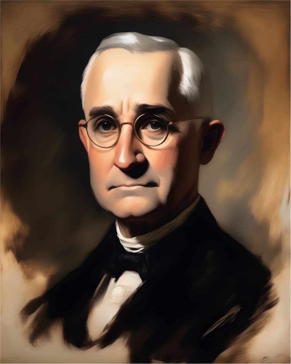 Portrait Gemälde Harry S. Truman
