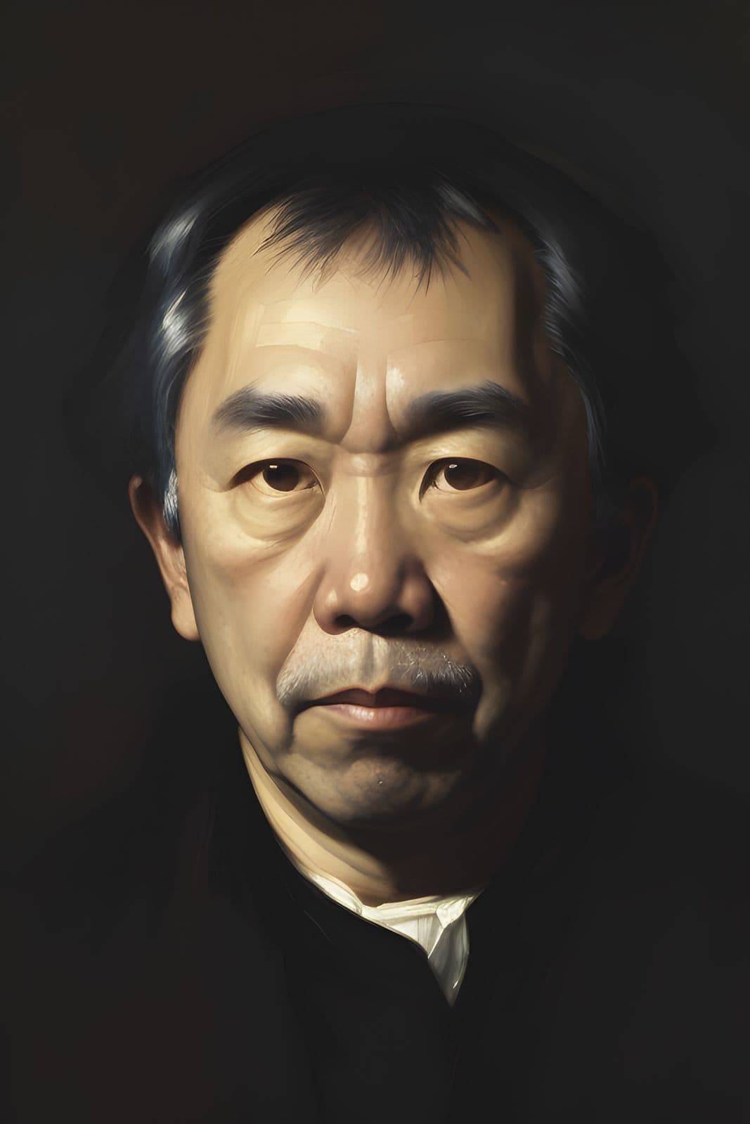 Portrait Gemälde Haruki Murakami