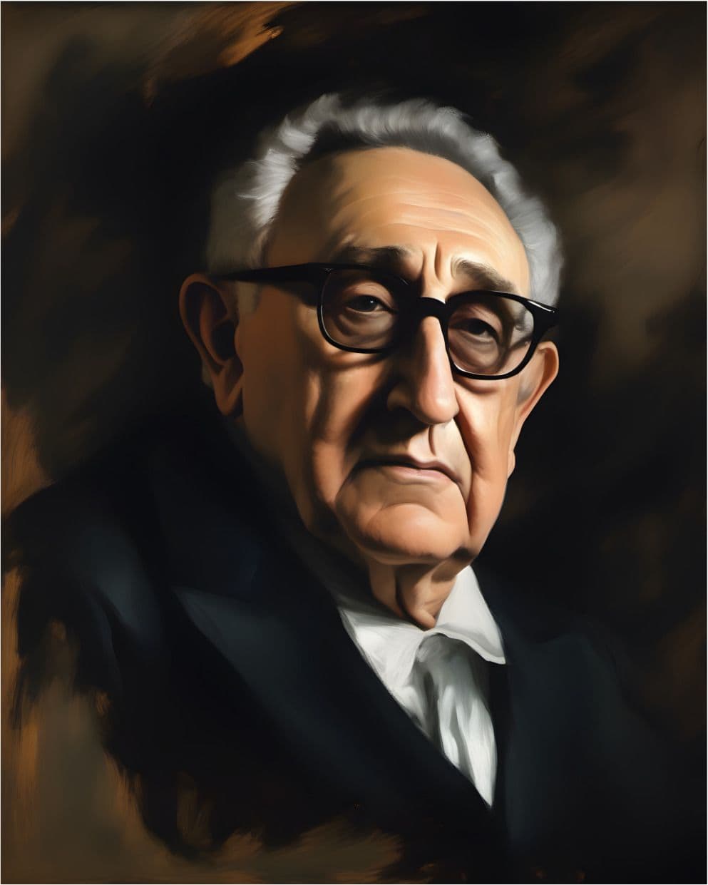 Portrait Gemälde Henry Kissinger