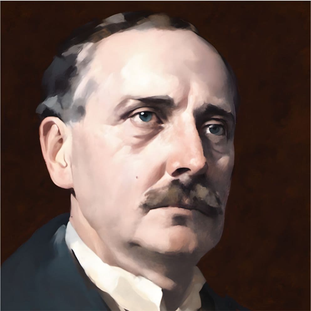 Portrait Gemälde Herbert George Wells