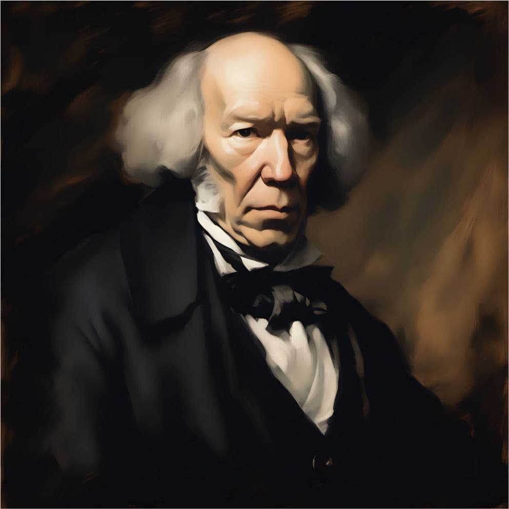 Portrait Gemälde Herbert Spencer