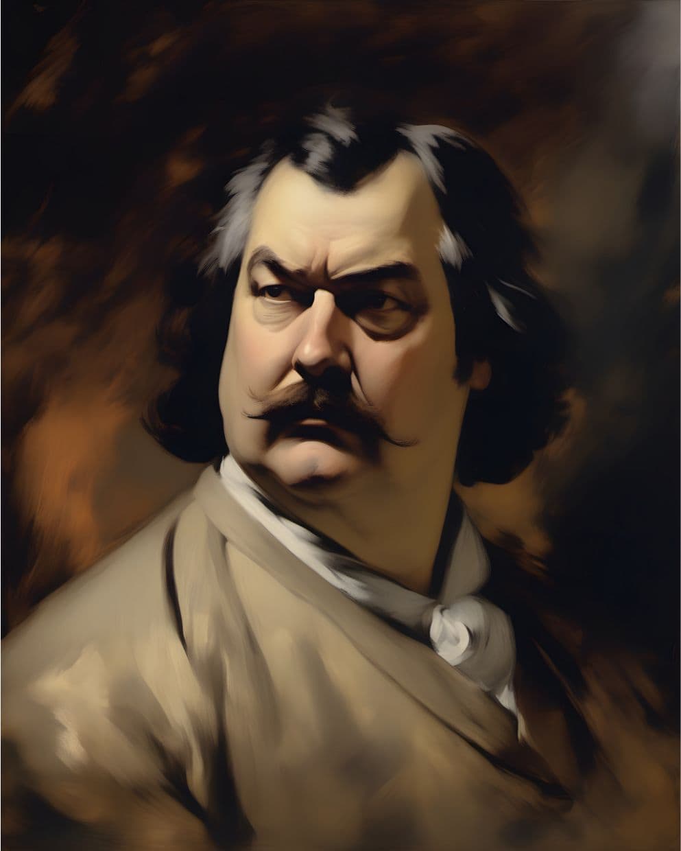 Portrait Gemälde Honoré de Balzac