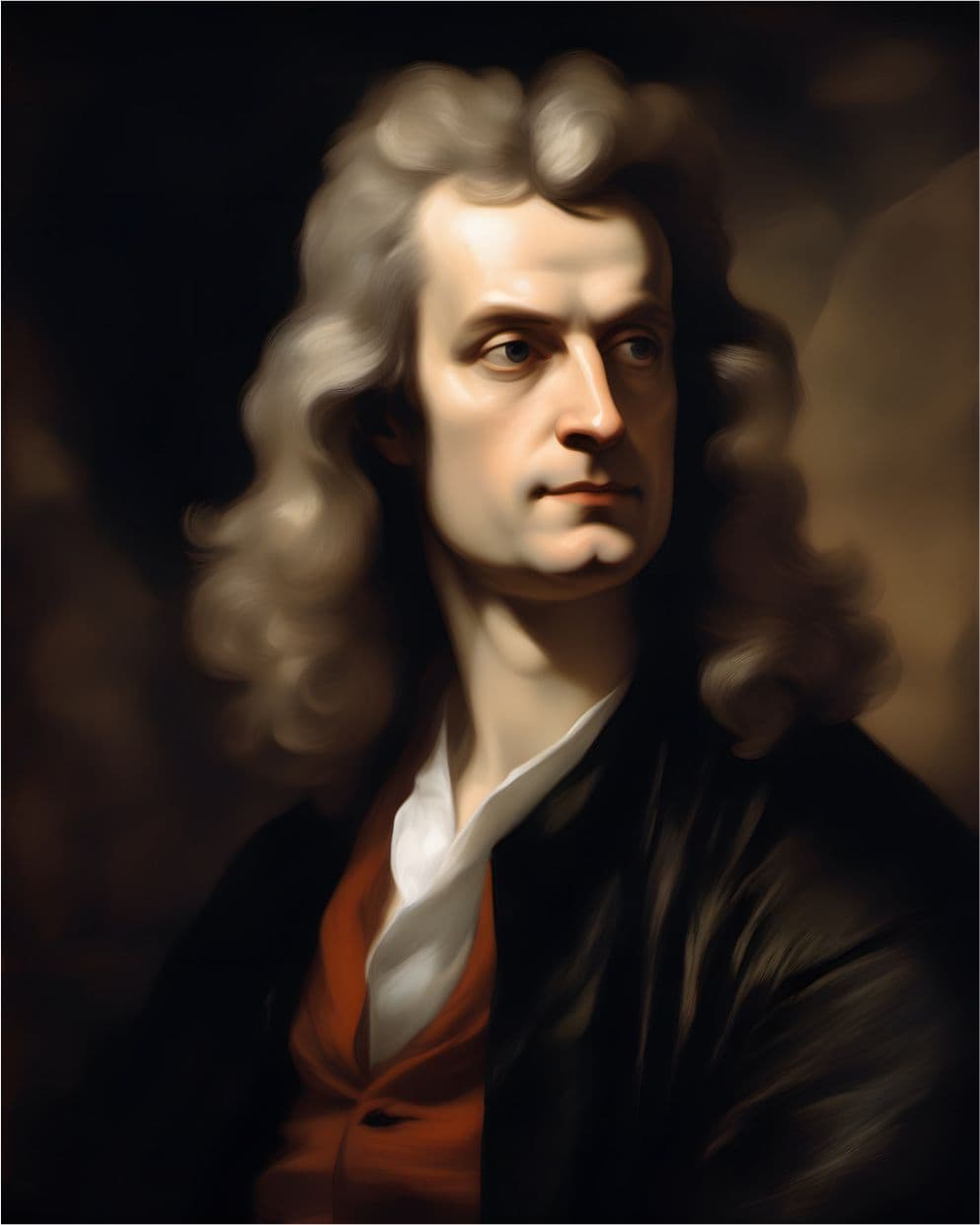 Portrait Gemälde Isaac Newton
