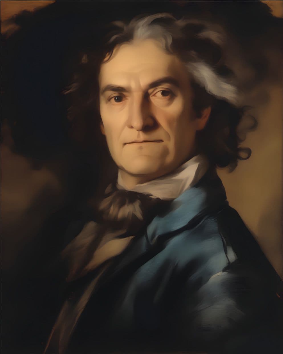Portrait Gemälde Johann Nepomuk Nestroy