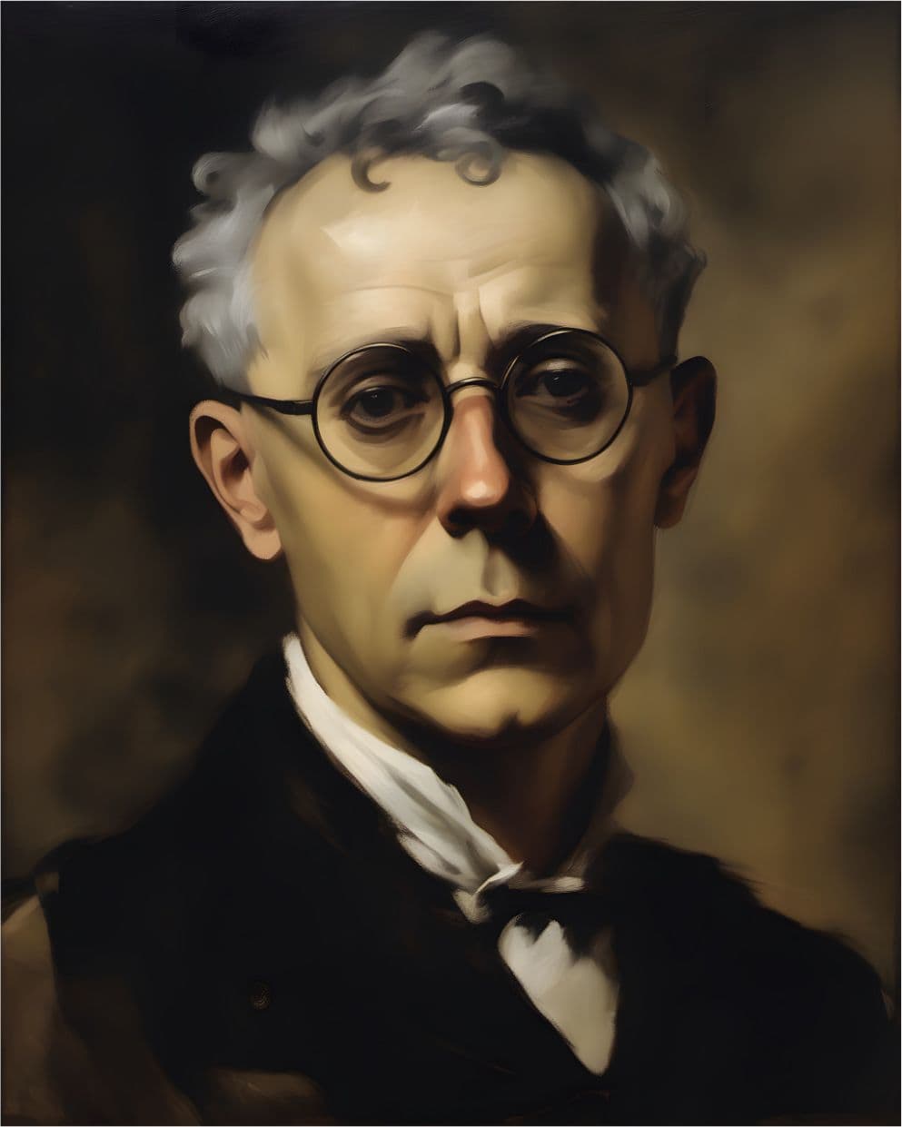 Portrait Gemälde Karl Kraus