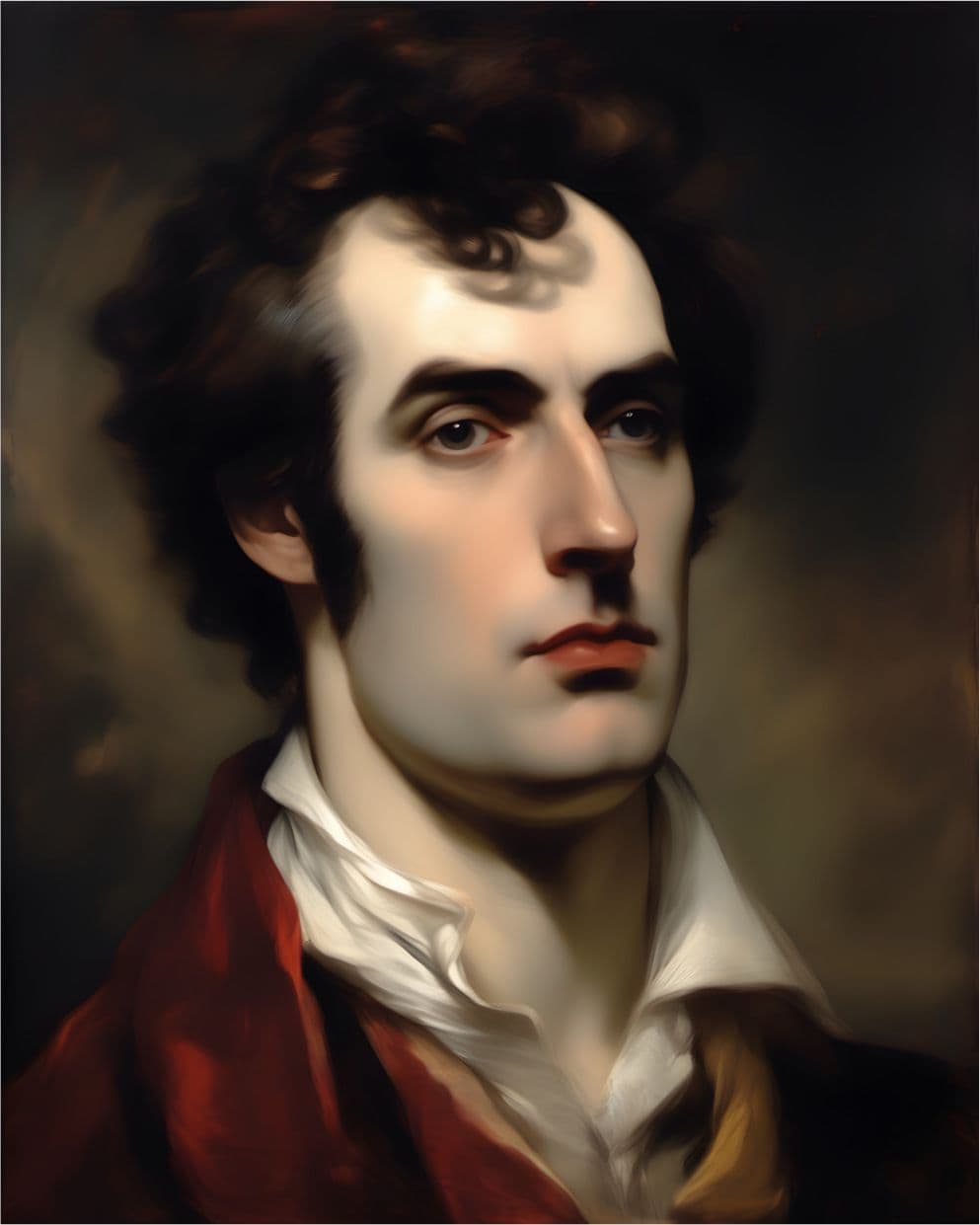 Portrait Gemälde Lord Byron