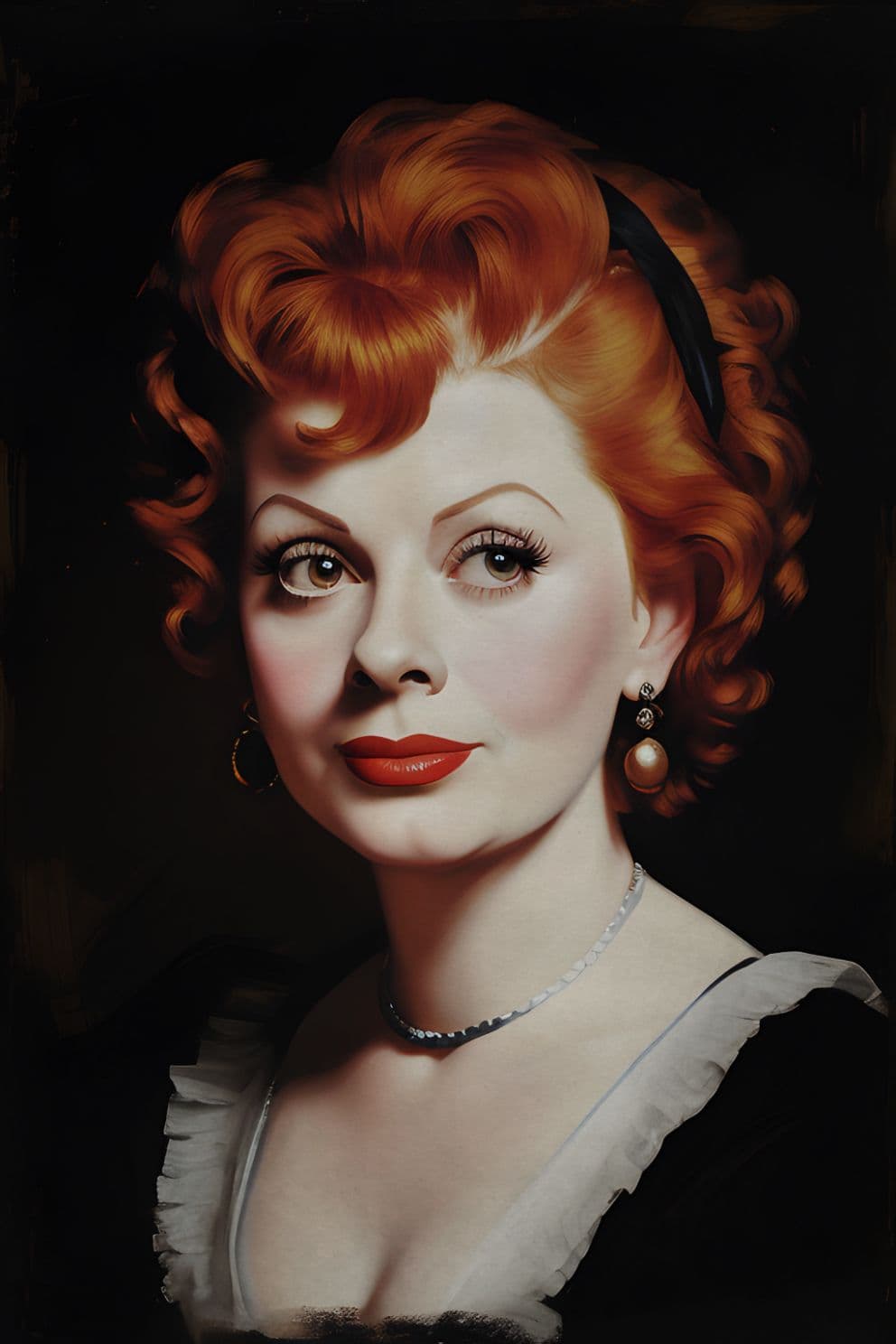 Portrait Gemälde Lucille Ball
