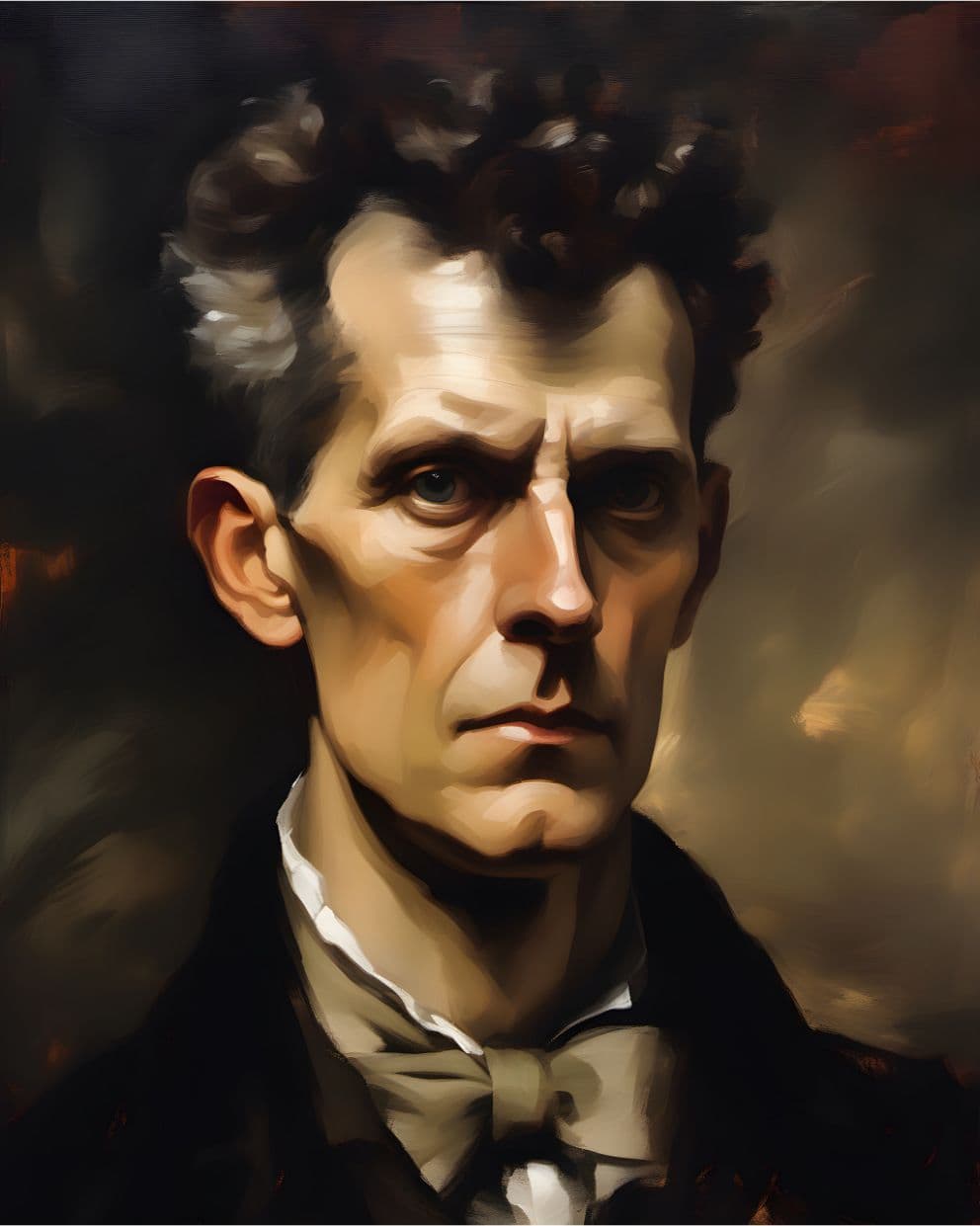 Portrait Gemälde Ludwig Wittgenstein