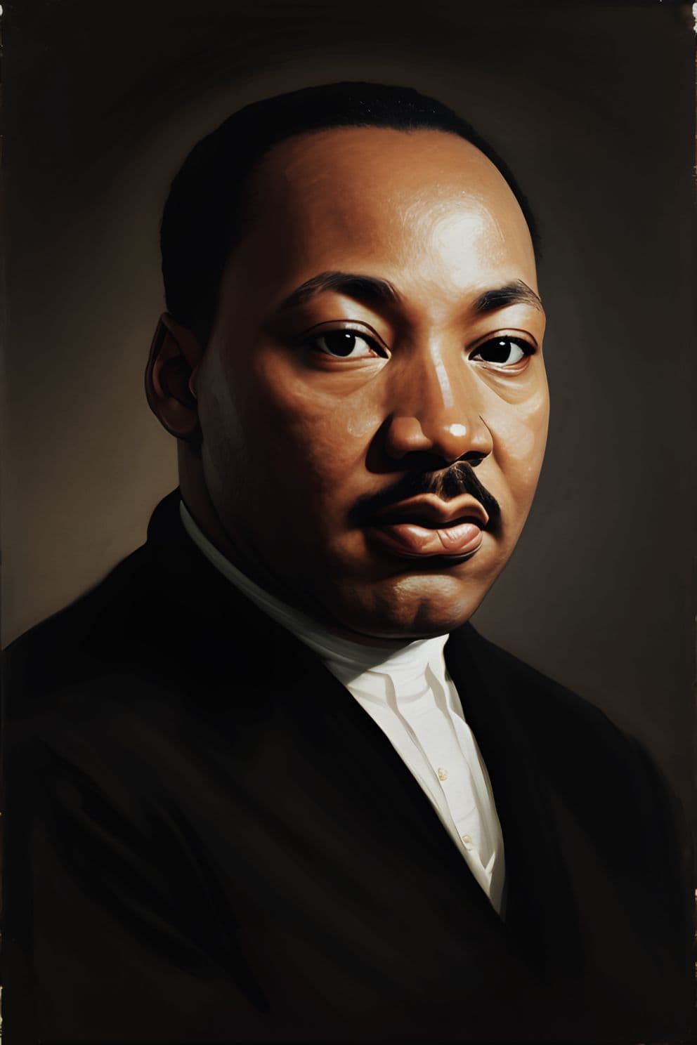 Portrait Gemälde Martin Luther King Jr.