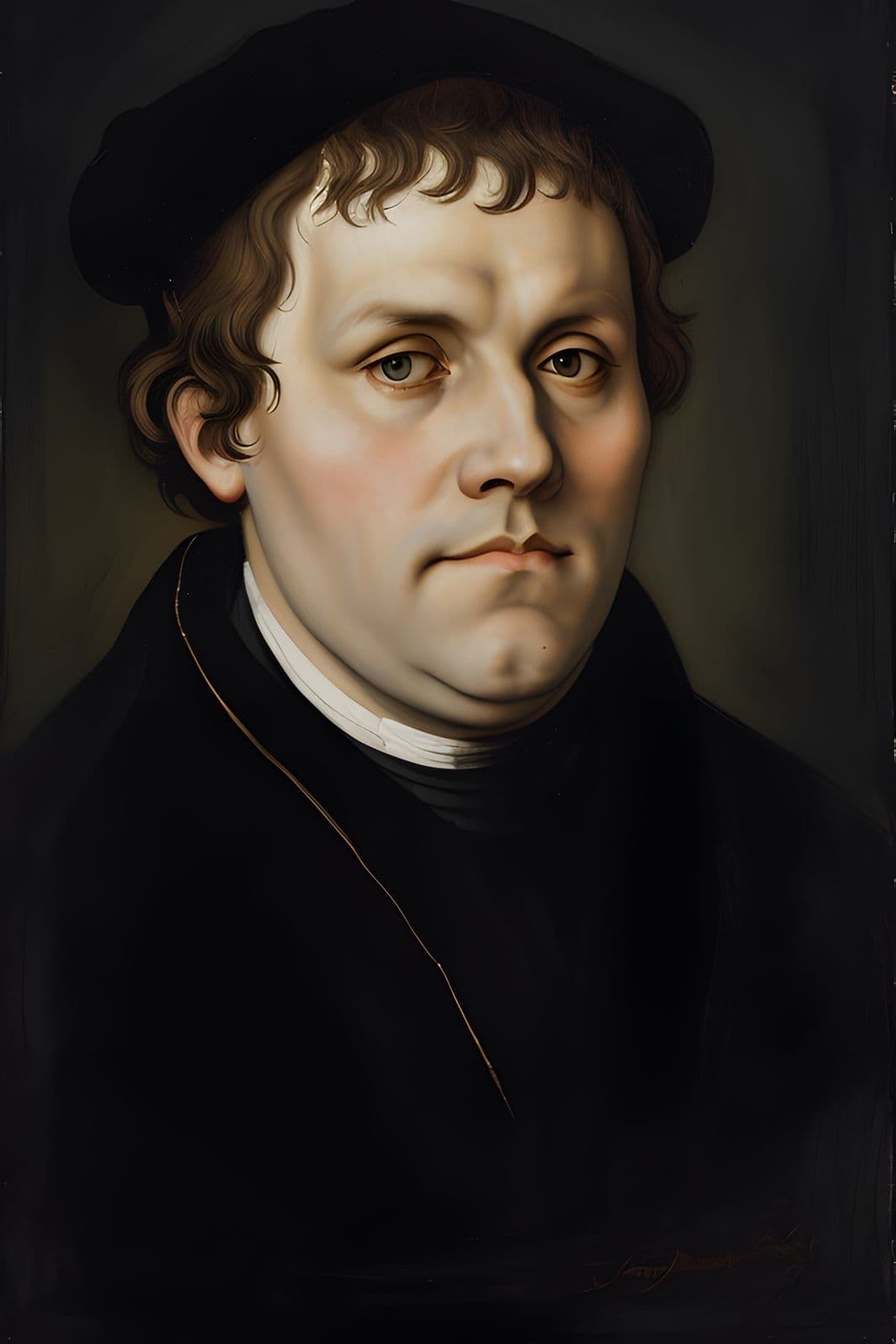 Portrait Gemälde Martin Luther