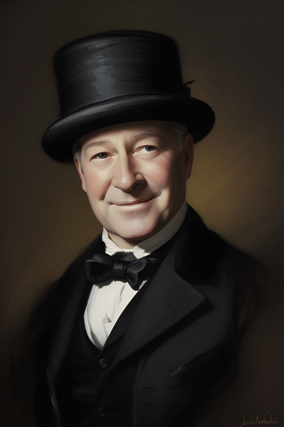 Portrait Gemälde Maurice Chevalier