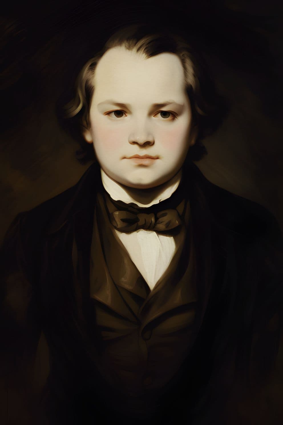 Portrait Gemälde Victor Hugo