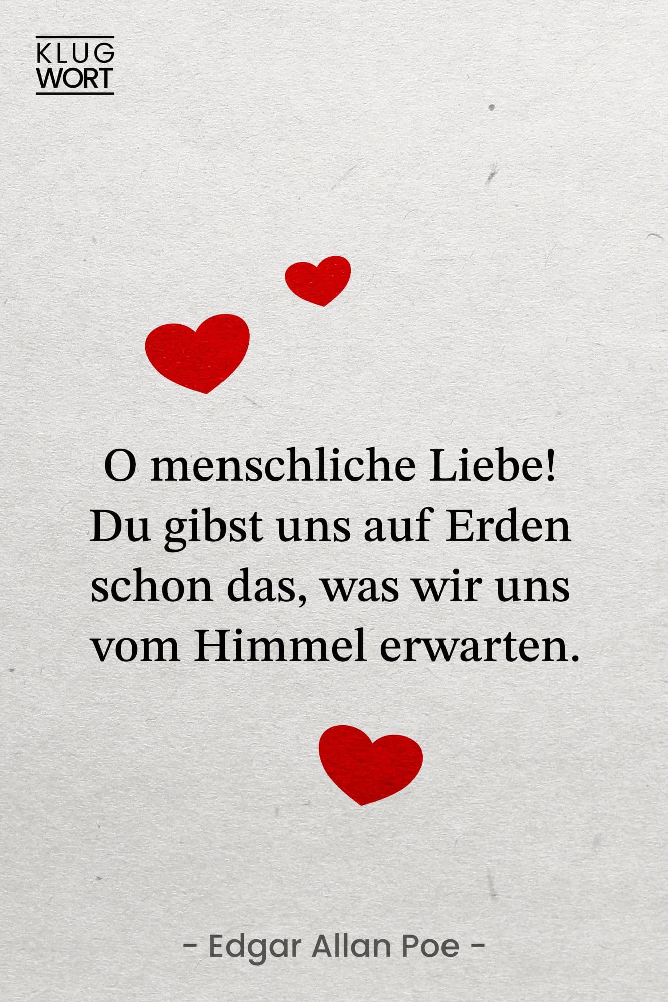 Zitat über die Liebe und den Himmel von Edgar Allan Poe